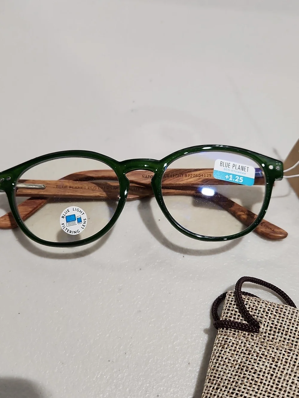 Blue Planet Eco Wear Blue Light Blocking Reading Glasses Cheaters +1.25 Natoma